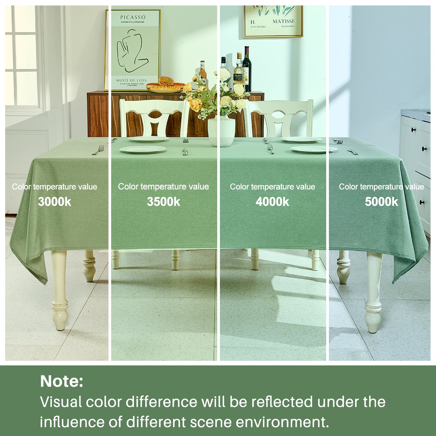 IVAPUPU Textured Linen Table Cloth for Rectangle Tables 52 x 70 Inch