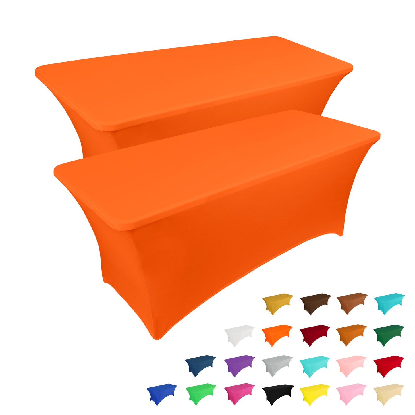 Parojati Table Cloth for Rectangular Fitted Events Stretch Table Covers Washable Spandex Tablecloth Protector for Party, Wedding, Cocktail, Banquet, Festival