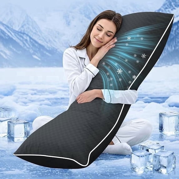 Parojati Cooling Body Pillow for Adults - Pillow Insert with Shredded Blue Memory Foam