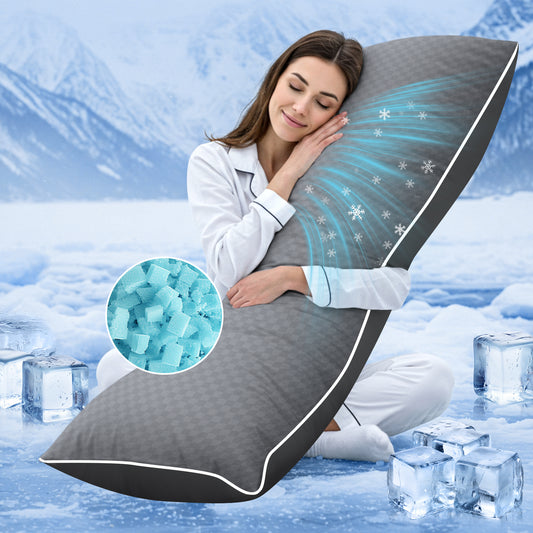 Parojati Cooling Body Pillow for Adults(20x54 Inch, Grey)