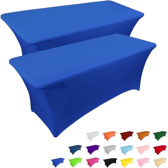 Parojati Table Cloth for Rectangular Fitted Events Stretch Table Covers Washable Spandex Tablecloth Protector for Party, Wedding, Cocktail, Banquet, Festival