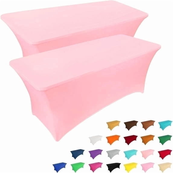 Parojati Table Cloth for Rectangular Fitted Events Stretch Table Covers Washable Spandex Tablecloth Protector for Party, Wedding, Cocktail, Banquet, Festival