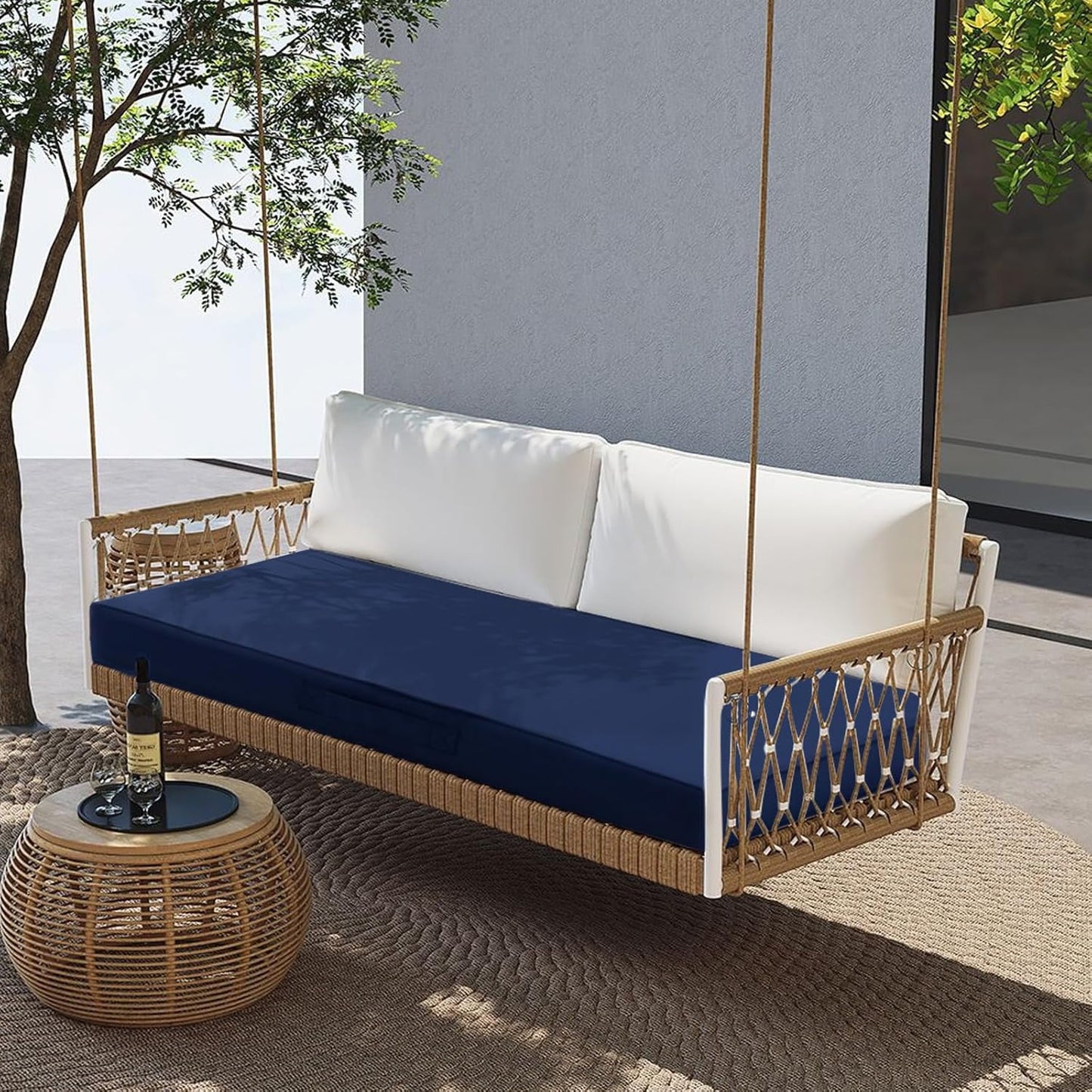 Parojati Outdoor Bench Cushion 4 inches Memory Foam Waterproof Patio Furniture Bench Cushion