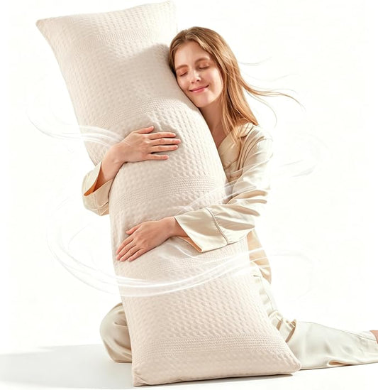 Parojati Waffle Textured Decorative Lumbar Pillow 20x54 inch