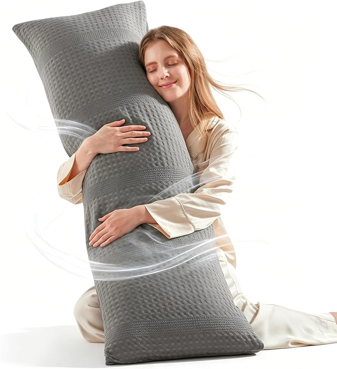 Parojati Waffle Textured Decorative Lumbar Pillow 20x54 inch